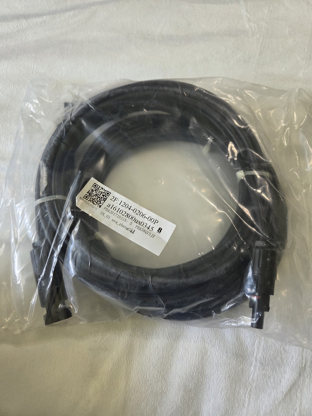 Black Solar Cable Pair with MC4 Connectors